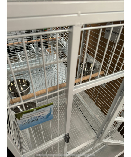 Parrot-Supplies Lakeland Play Top Parrot Cage White